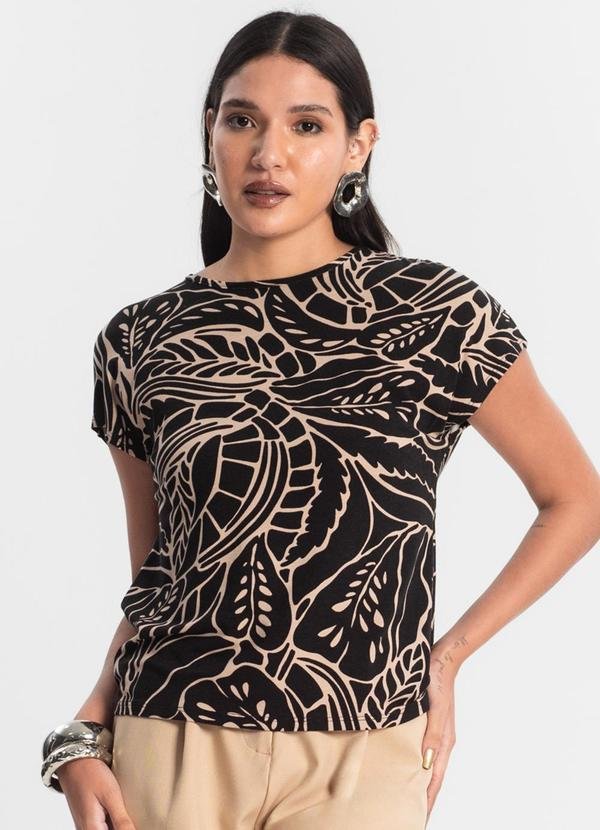 Imagem principal Blusa Feminina Estampada Preto Rovitex Rovitex