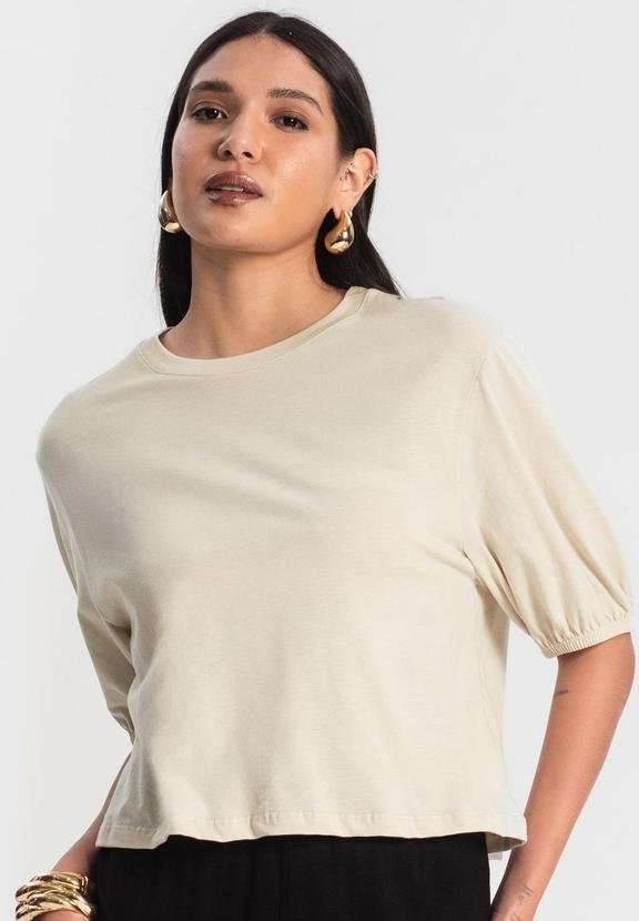 Imagem principal Blusa Feminina Manga Camponesa Bege Rovitex Rovitex