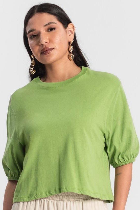 Imagem principal Blusa Feminina Manga Camponesa Verde Rovitex Rovitex