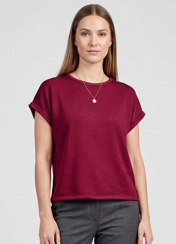 Blusa Feminina Manga Cavada Vermelho