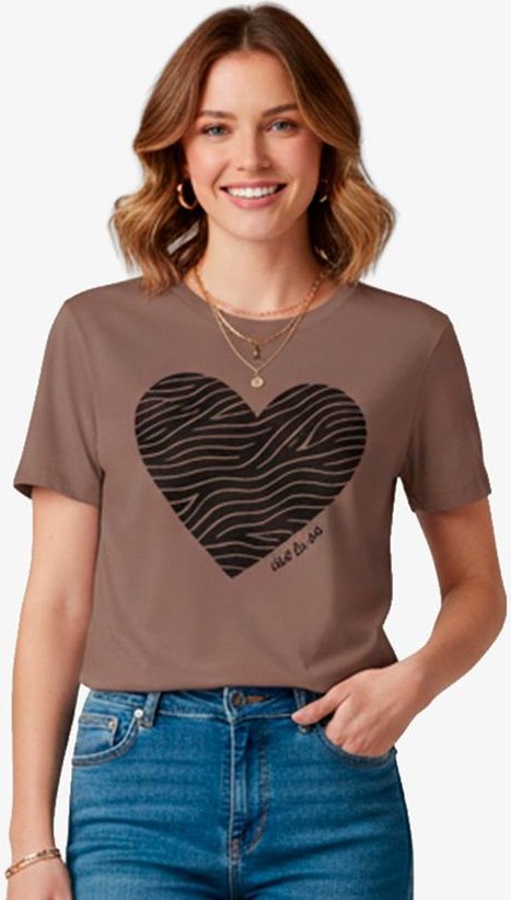 Blusa Feminina Manga Curta Marrom