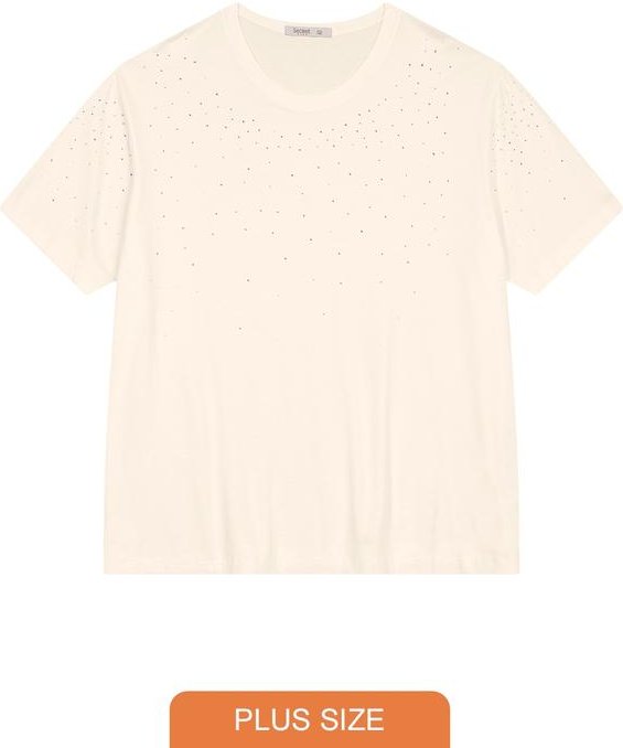 Imagem principal Blusa Feminina Manga Curta Plus Size Bege Secret Glam Secret Glam