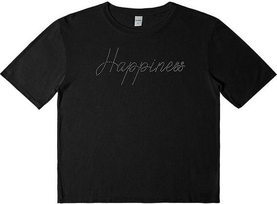 Blusa Feminina Manga Curta Visco Tricot Preto