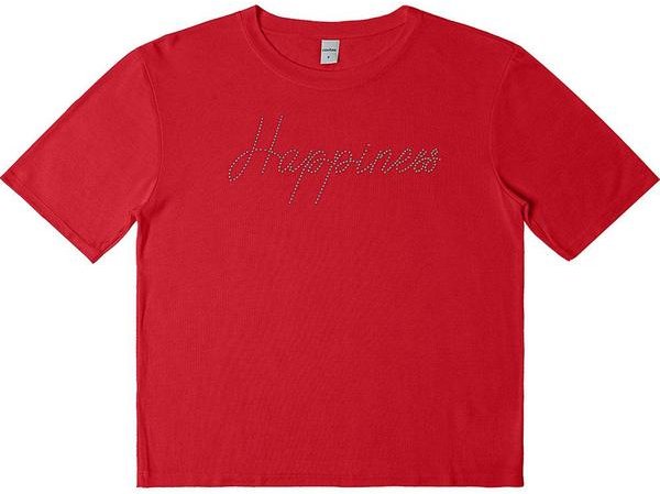 Blusa Feminina Manga Curta Visco Tricot Vermelho