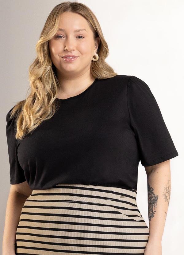 Imagem principal Blusa Feminina Meia Malha Preto Marialícia Marialícia