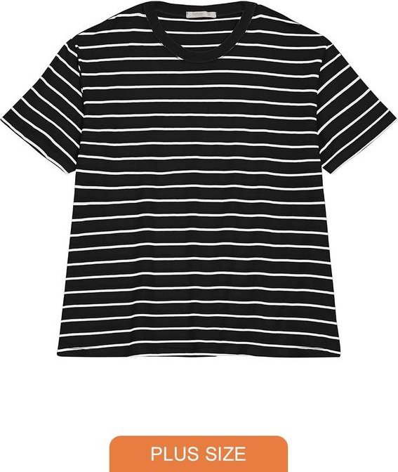 Imagem principal Blusa Feminina Plus Size Gola Redonda Preto Secret Glam Secret Glam