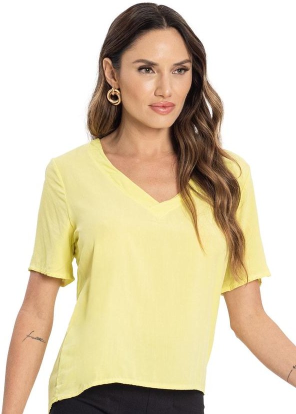 Imagem principal Blusa Feminina Viscose Amarelo