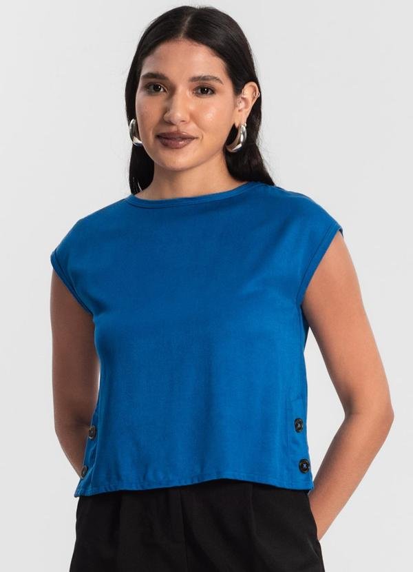 Imagem principal Blusa Feminina Viscose Azul Rovitex Rovitex