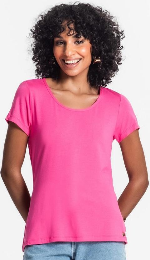 Imagem principal Blusa Feminina Viscotorcion Básica Rosa Rovitex Rovitex
