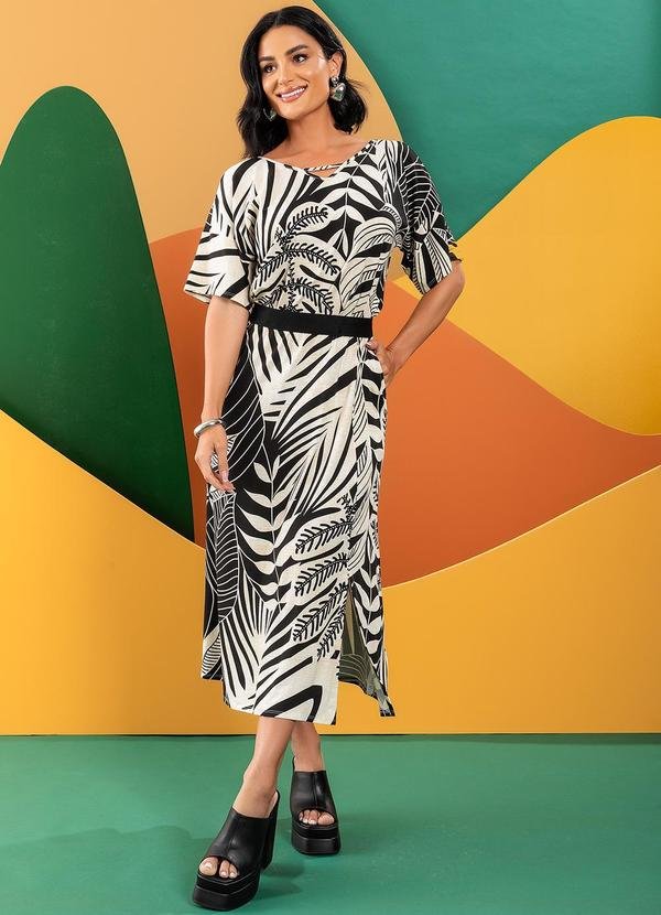 Imagem principal Blusa Folhagem Linho em Malha de Viscose Quintess Quintess