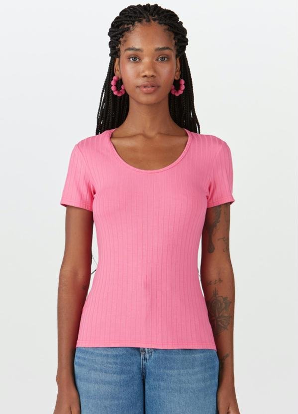 Imagem principal Blusa Malha Canelada Viscose Rosa Malwee Malwee