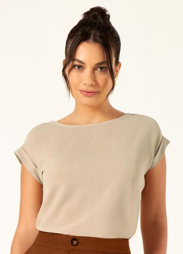 Imagem principal Blusa Manga Curta com Punhos Helen Mocha Mousse Principessa Principessa