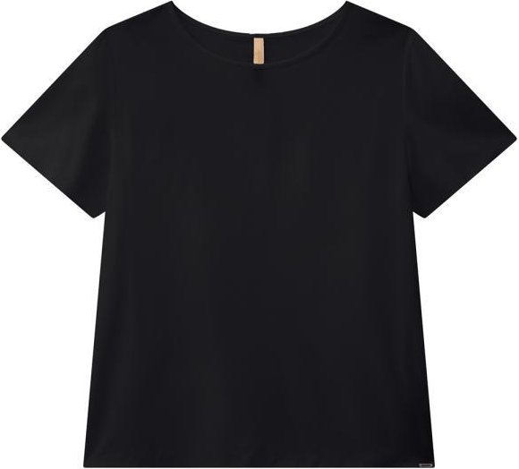 Imagem principal Blusa Manga Curta em Viscose Básica Preto Lunender Lunender