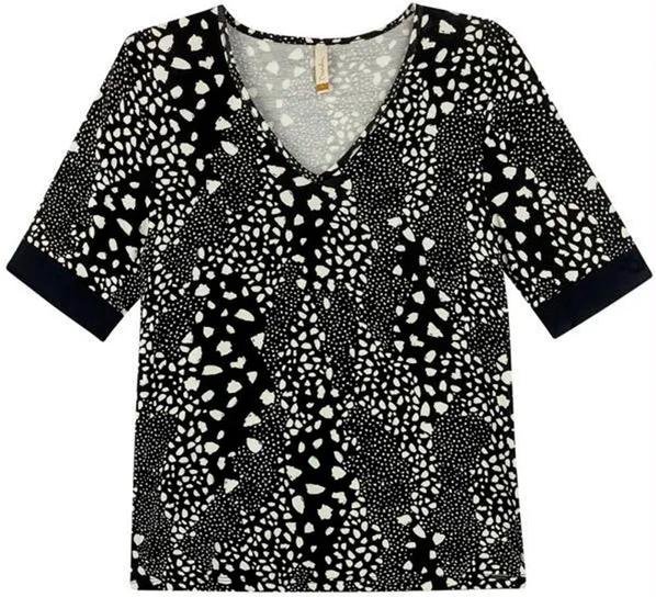 Blusa Moderna Comfy Criativa Preto
