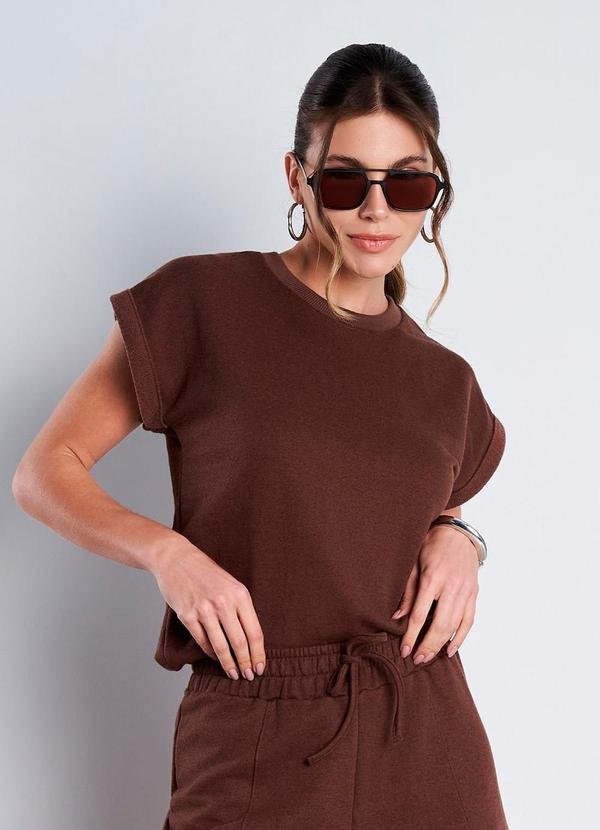 Blusa Moletinho Sandy Marrom