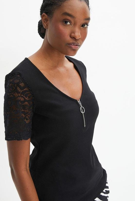 Imagem principal Blusa Preta em Canelado bonprix bonprix