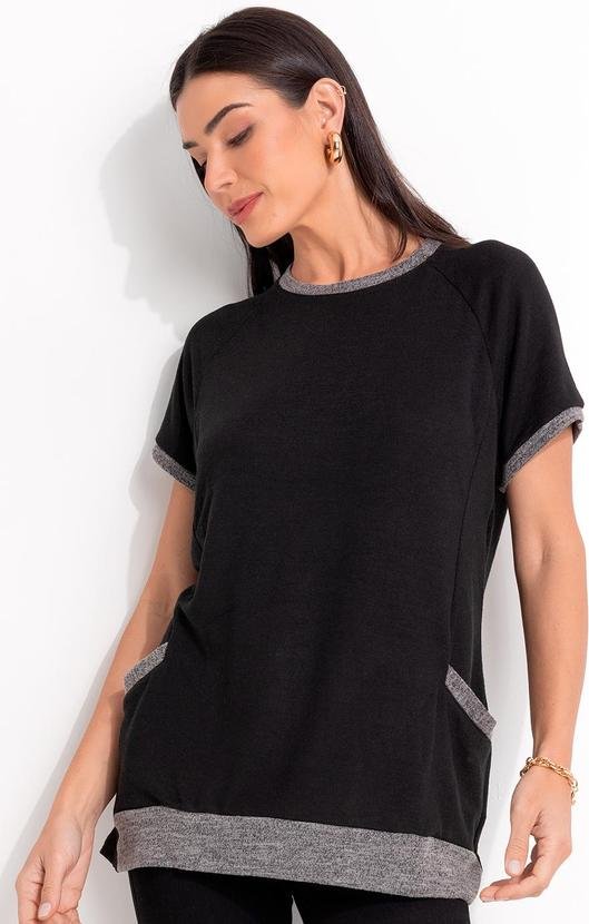 Imagem principal Blusa Preta em Malha Tricô Quintess Quintess