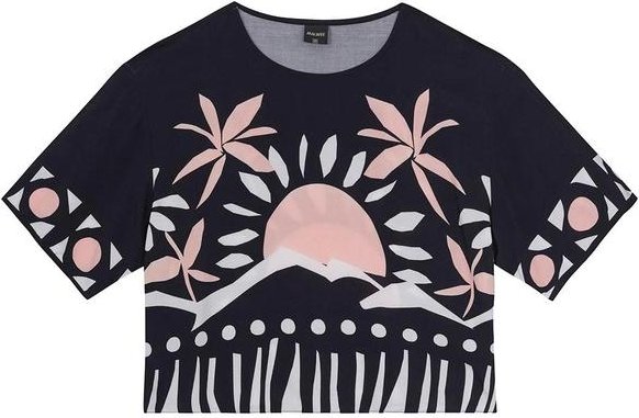 Imagem principal Blusa Preto Box Tropical em Viscose Malwee Malwee