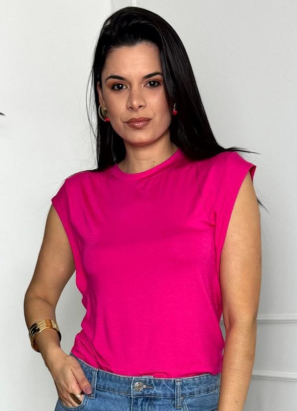 Imagem principal Blusa Regata Malha com Ombreiras Pink Doce Tom Doce Tom