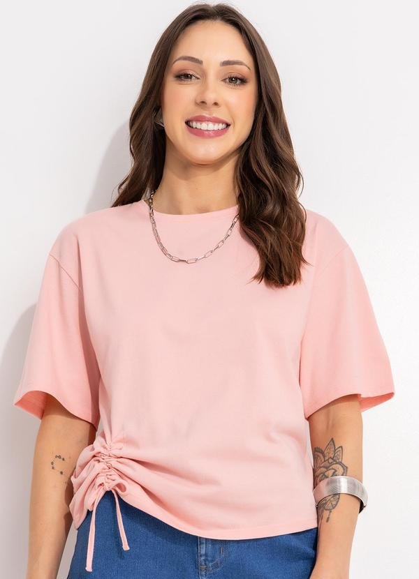 Imagem principal Blusa Rosa Claro em Malha de Algodão Moda Pop Moda Pop