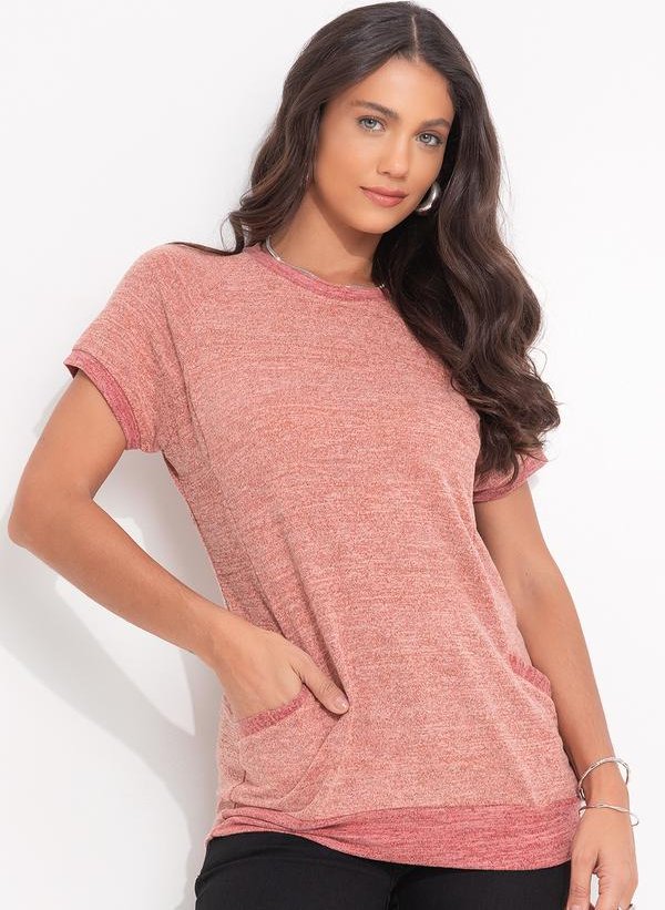 Imagem principal Blusa Salmão em Malha Tricô Quintess Quintess