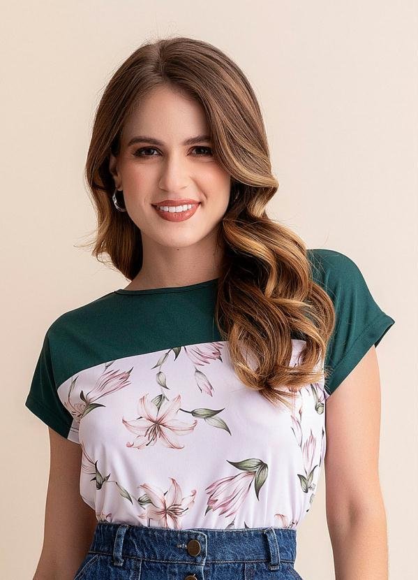 Imagem principal Blusa Verde Escuro em Jersey Acetinado Rosalie Rosalie