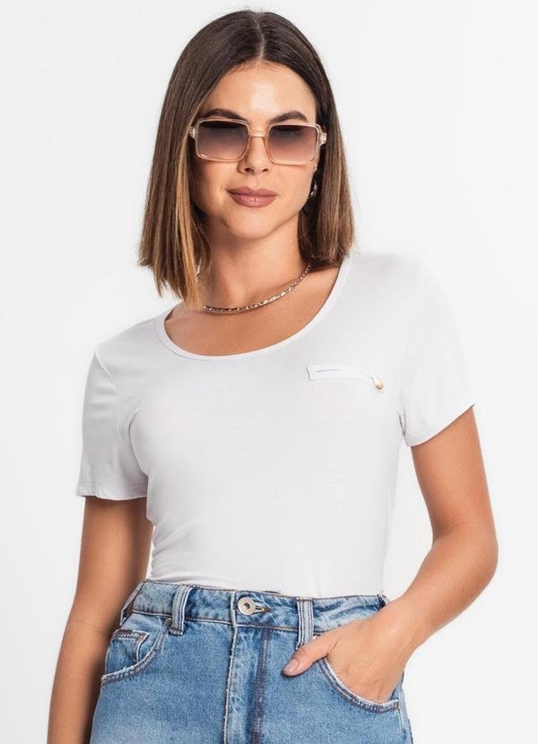 Imagem principal Blusa Viscotorcion Básica Feminina Branco Rovitex Rovitex