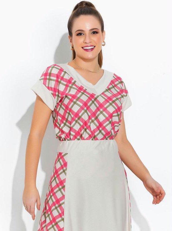 Imagem principal Blusa Xadrez Rosa Colete Rosalie Rosalie