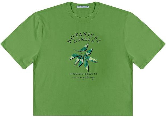 Camiseta Feminino Manga Curta Meia Malha Verde