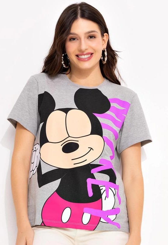 Imagem principal T-Shirt Mescla em Malha de Algodão Penteado Disney Disney