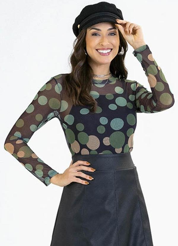 Imagem principal Blusa Adulto em Tule e Viscolycra Verde Soft Bonni Soft Bonni