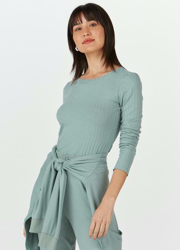 Imagem principal Blusa Básica Canelada Manga Longa Verde Malwee Malwee