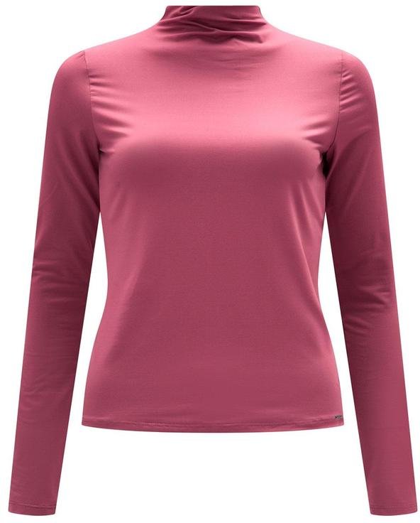 Blusa Básica com Gola Alta em Malha Vermelho