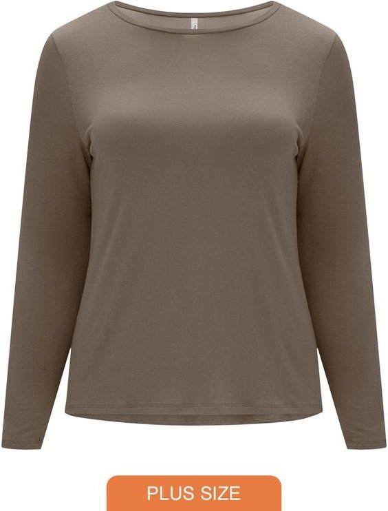 Imagem principal Blusa Básica em Malha com Elastano Marrom Lunender Mais Mulher Lunender Mais Mulher