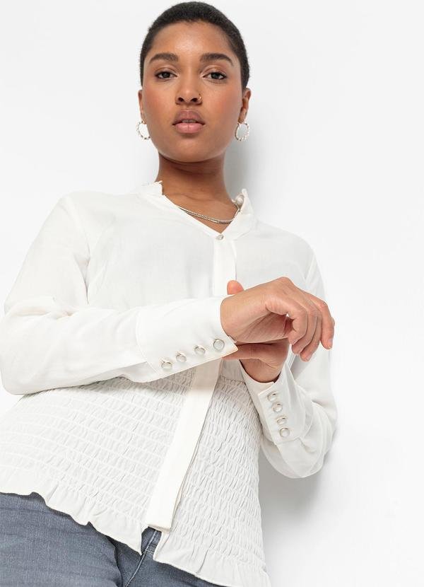Imagem principal Blusa Branca em Viscose Plana bonprix bonprix