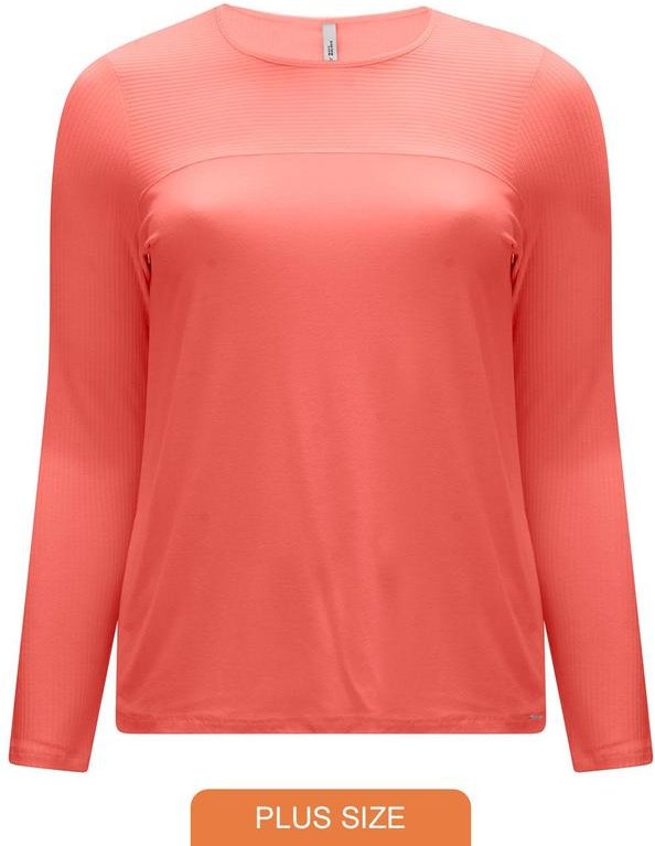Imagem principal Blusa com Recorte e Gola Redonda Laranja Lunender Mais Mulher Lunender Mais Mulher