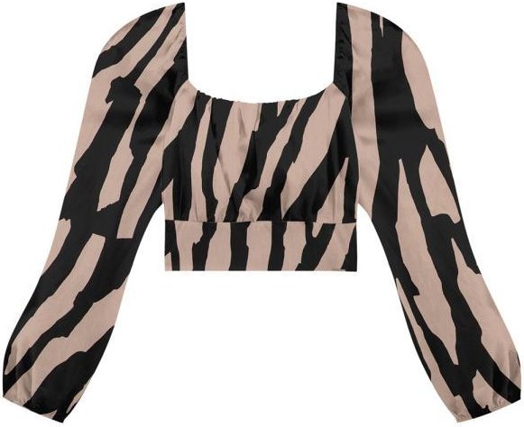 Imagem principal Blusa Cropped Viscose Manga Longa Preto Lunender Lunender