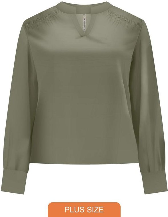 Imagem principal Blusa de Mangas Longas com Gola Padre Verde Lunender Mais Mulher Lunender Mais Mulher