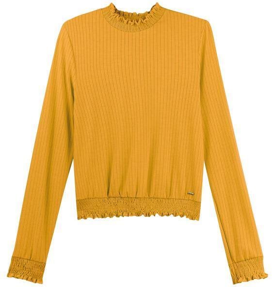 Imagem principal Blusa Feminina Adulto Amarelo Marialícia Marialícia