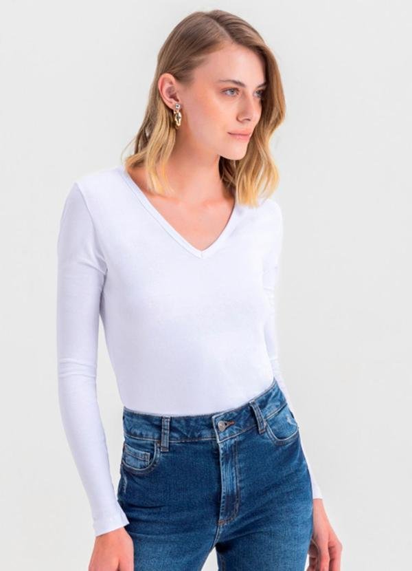 Imagem principal Blusa Feminina Básica em Cotton Branco Essendi Essendi