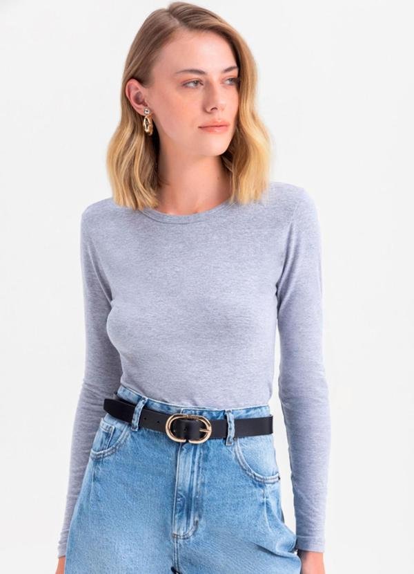 Blusa Feminina Essencial em Algodão Cinza