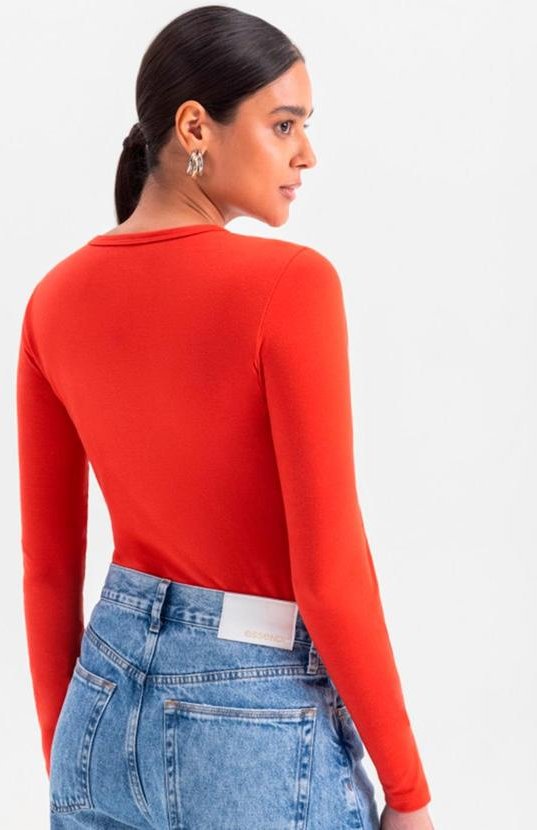 Blusa Feminina Essencial em Algodão Laranja