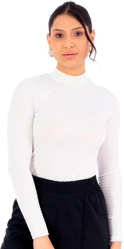 Imagem principal Blusa Feminina Manga Longa Ana Ruga Bege Cobertura Cobertura