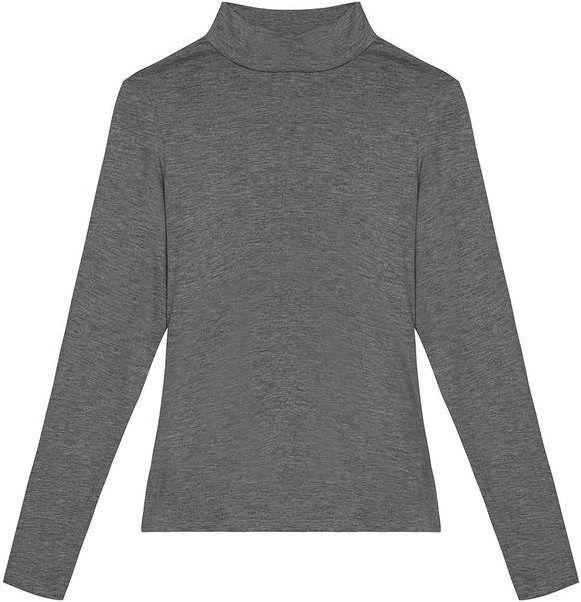 Blusa Justa em Viscose Cinza