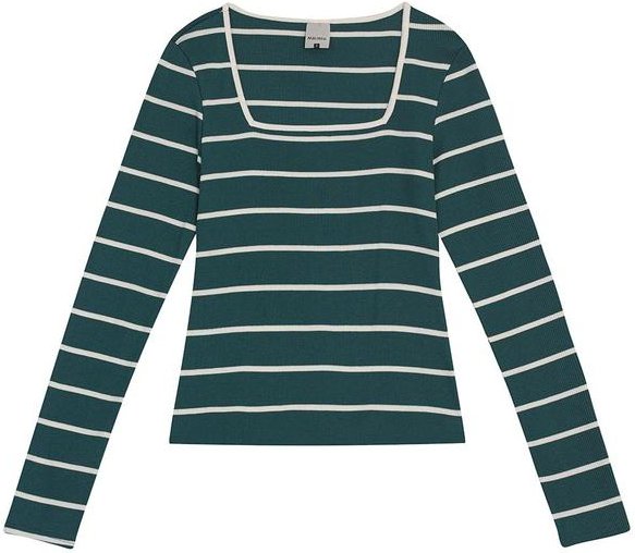 Blusa Justa Listrada Azul