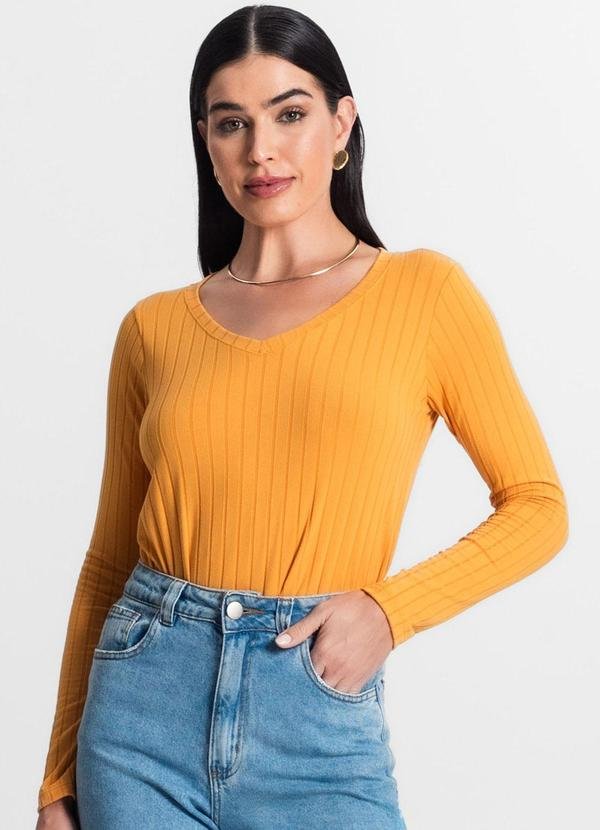 Blusa Manga Longa Amarelo