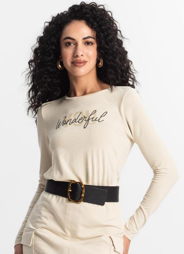 Imagem principal Blusa Manga Longa Feminina Bege Rovitex Rovitex