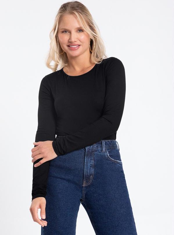 Imagem principal Blusa Manga Longa Preto Lunender Lunender