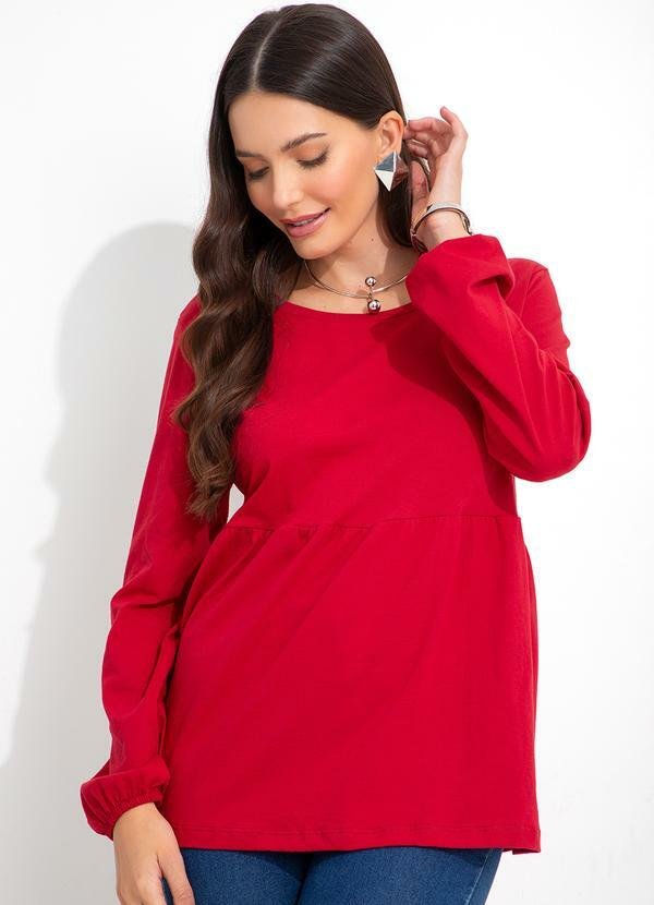Imagem principal Blusa Manga Longa Vermelha Moda Pop Moda Pop
