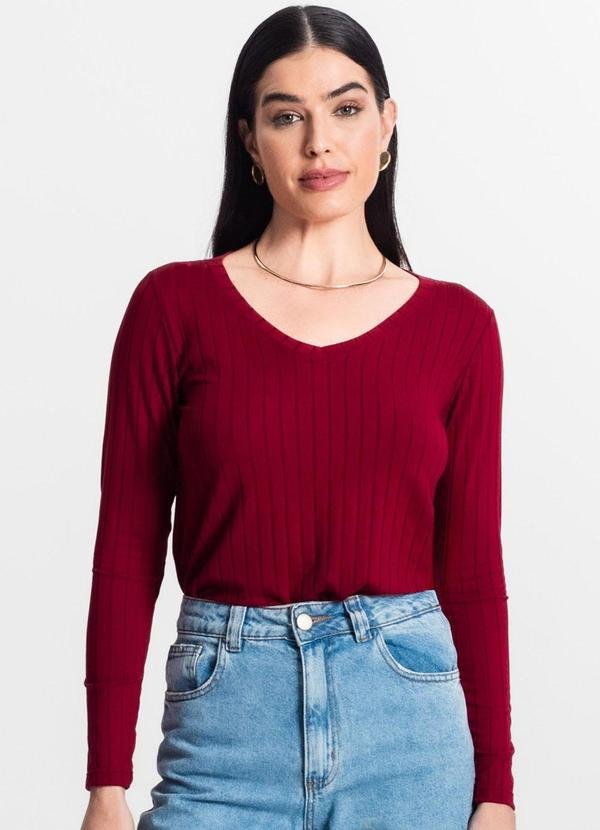 Blusa Manga Longa Vermelho